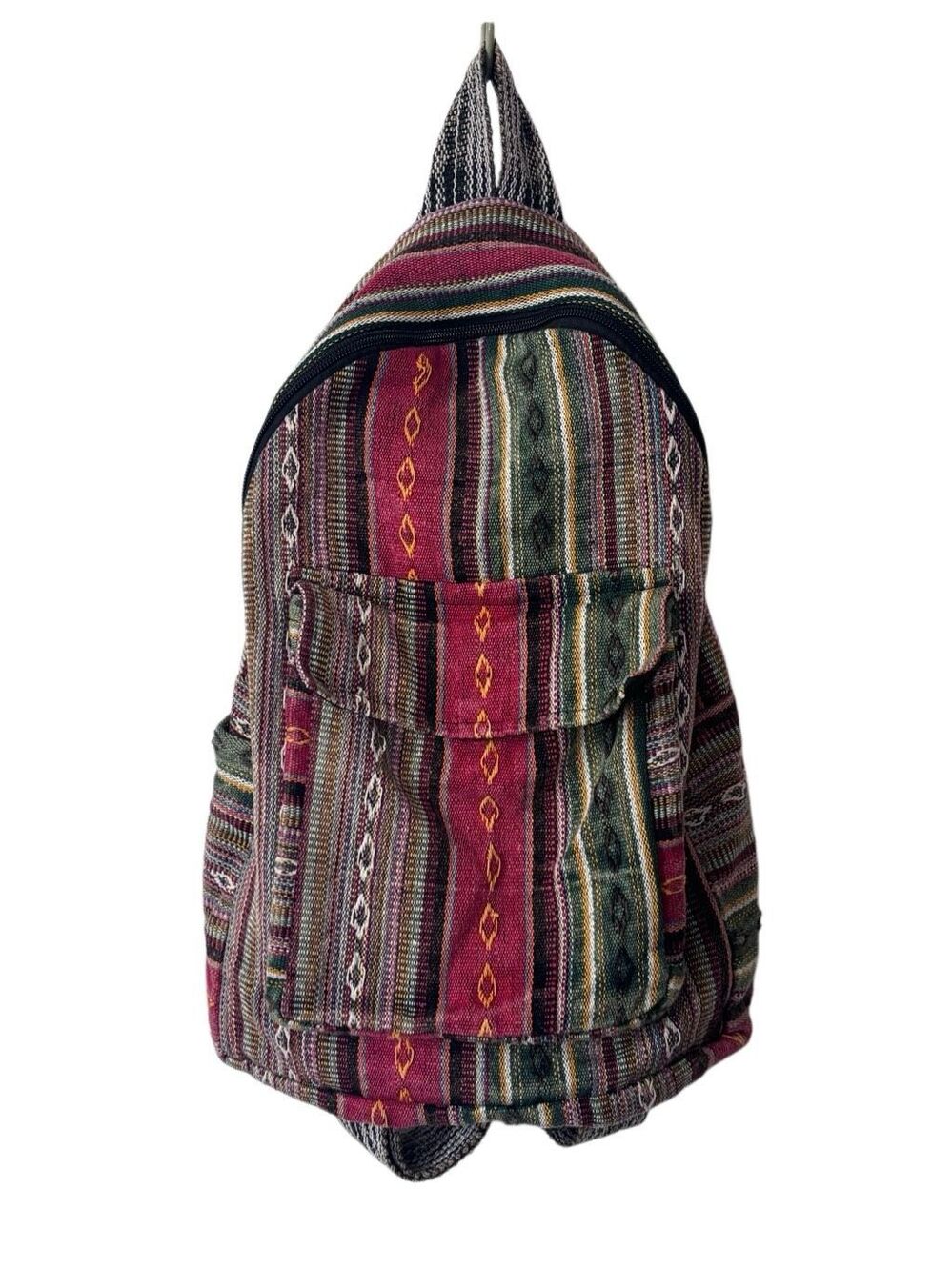 Windhorse Stonewashed Striped Backpack hippie colorful boho festival